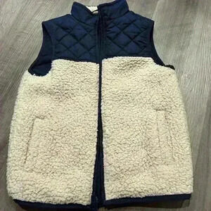 Navy blue and tan toddler class club vest size 4/5.